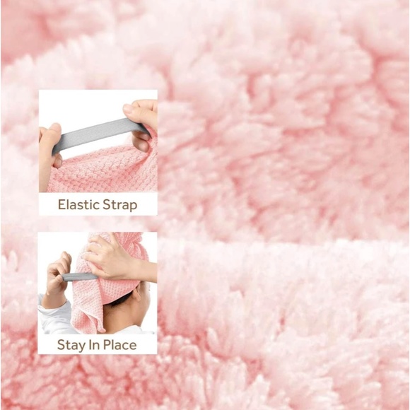 Large Ultra-Soft Hands-Free Fast Drying Microfiber Anti Frizz Hair Dry Towels - Picture 8 of 9